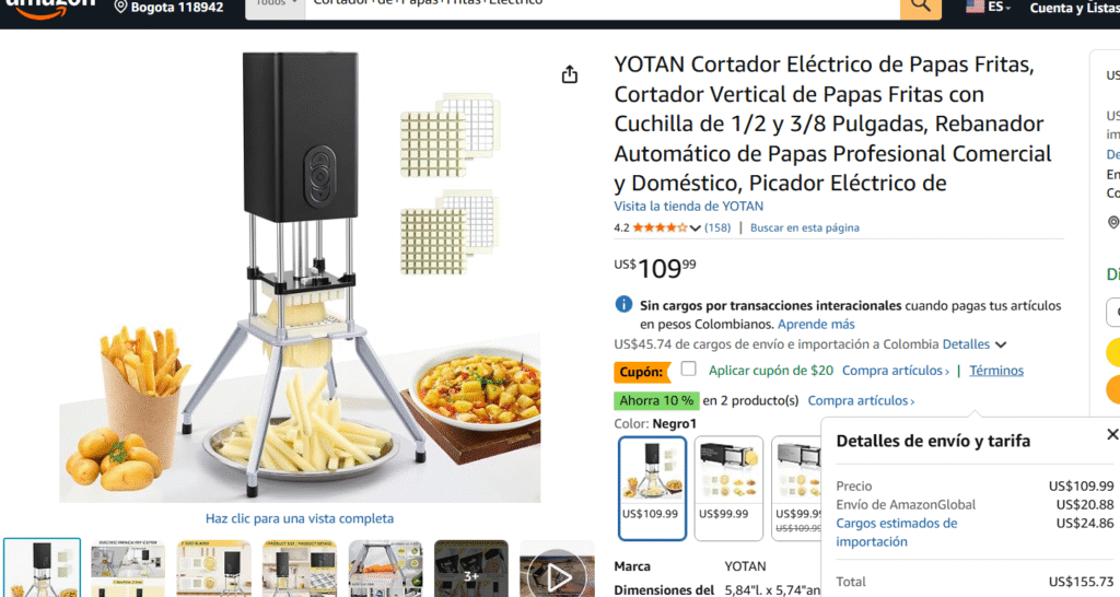 Comparativa Yotan Amazon