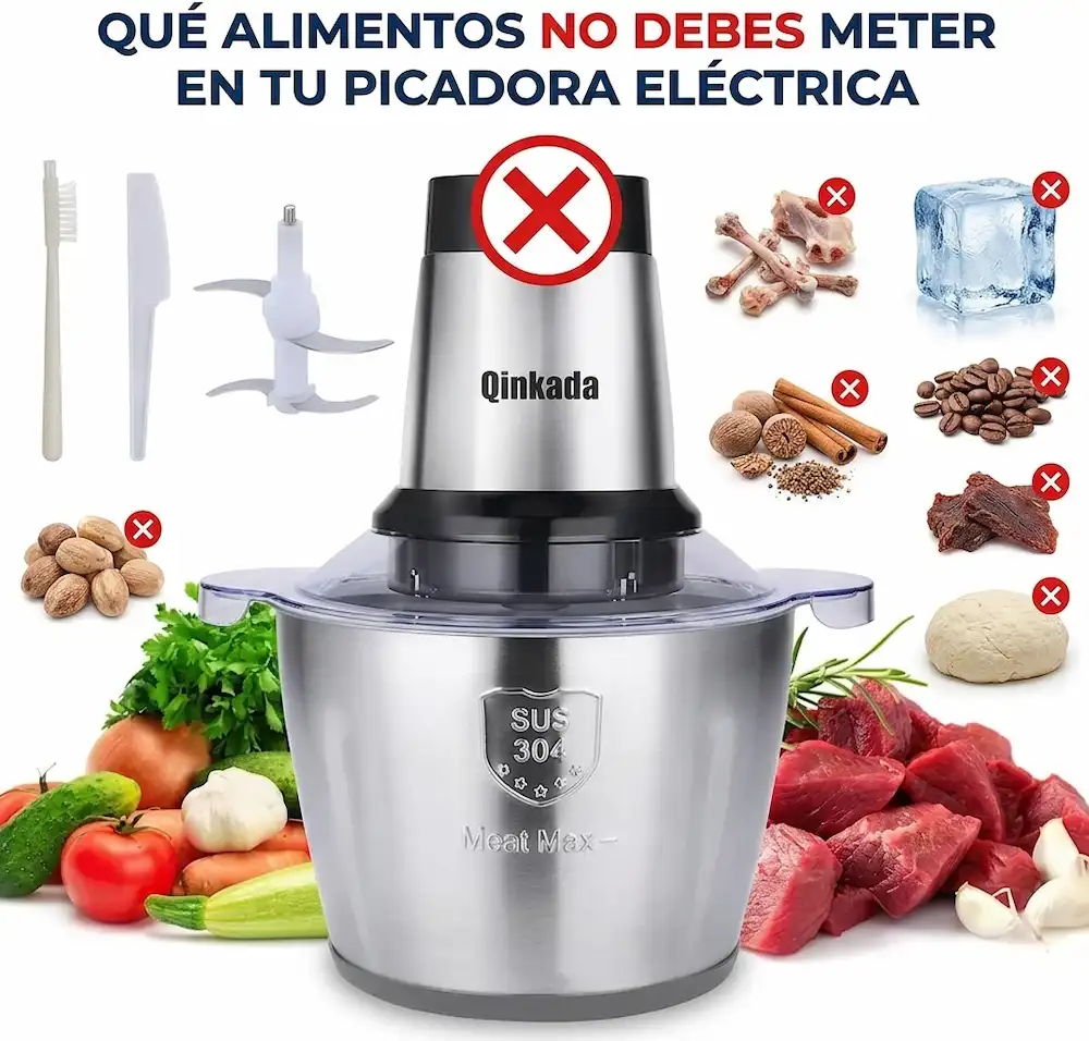 Qué alimentos NO debes meter en una picadora eléctrica